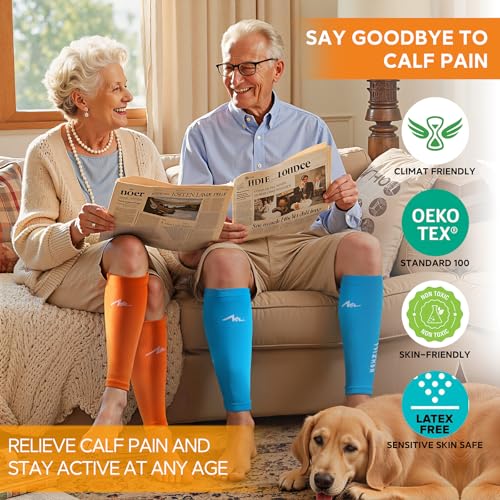 Image of NEWZILL Compression Calf Sleeves (20-30mmHg) for Men & Women Perfect Option to Compression Socks for Running Travel Nursing