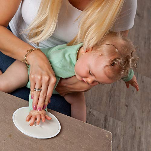 GRÜNSPECHT Bio-Baby-Abdruckmasse, Baby Handabdruck & Fußabdruck, aus zertifizierter Bio-Kartoffelstärke, Geschenk Geburt, 1 Dose (677-00)