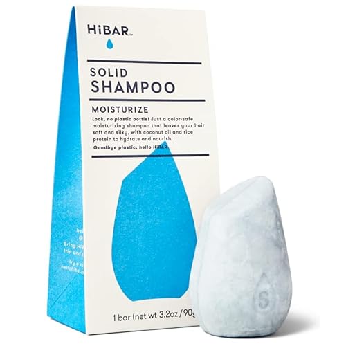 HiBAR Barra de champú cuidado del cabello totalmente natural sin plástico hecha con ingredientes ecológicos tamaño de viaje segura de color barras