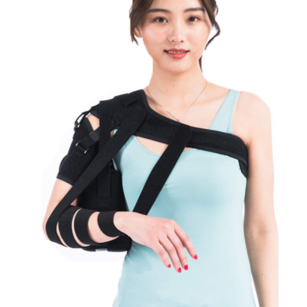 Cabestrillo para Brazo - Inmovilizador de Hombro Correa de Soporte médico para Muñeca de Codo de Brazo fracturado Roto, Brazalete de Soporte de Manguito rotador de Hombro Ajustable, Brazo Iz