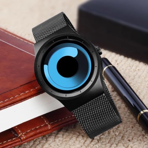 Image of VILAM Analog Unisex Watch (Blue Dial Black Colored Strap)