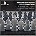 Radicaln Marble Antique Chess Set with Storage Box 15 Inches Black and White Handmade Board Game 2 Player Classic Chess Sets for Adults- 1 Chess Board & 32 Chess Pieces - Chess Game