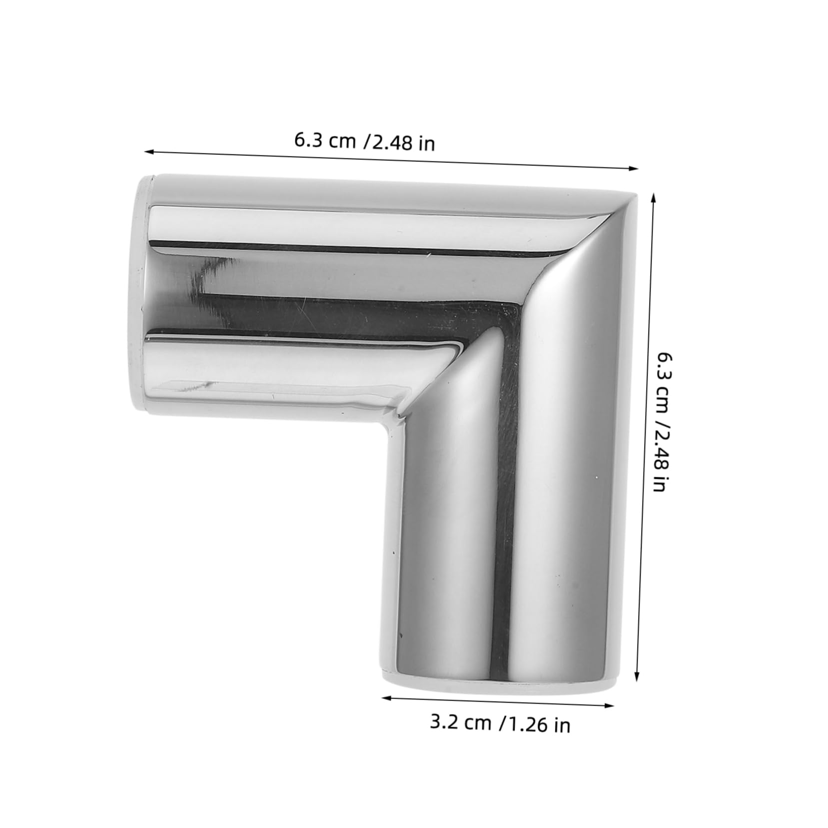 Levemolo 90 Degree L-shape Elbow Tube Clamp Stainless Steel Tube Support Door Holder Stainless Steel Fitting Versatile Use