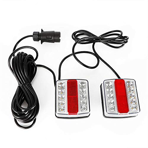 OUKANING - Luces traseras LED con cable, 2 luces de remolque para camión, remolque, barco, furgoneta, caravana, etc Cover