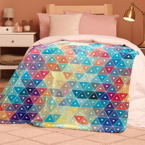 Couverture Polaire Triangle Coloré pour un Cocon de Douceur - 8