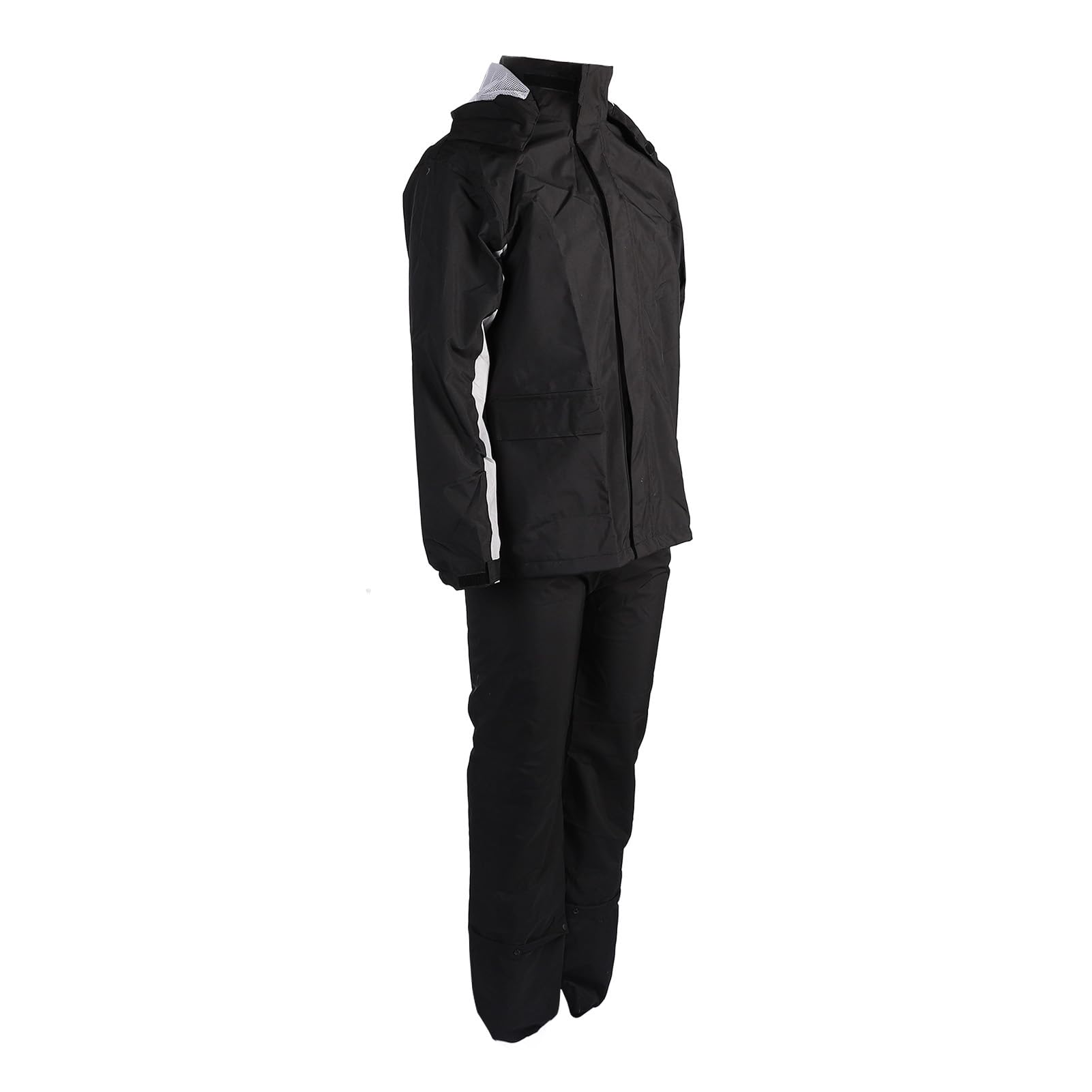 Wasserdichtem Atmungsaktivem Motorrad -Regenanzug mit Verstellbarem Design - Leichte Schwarze Jacke und Hosen mit Versteckten Schuhabdeckungen für das Reiten Im Freien (XL)