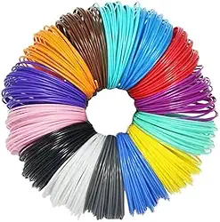 Kit Refil Filamento ABS 20 Cores 200m (Total) para Caneta 3d e Impressora 3D