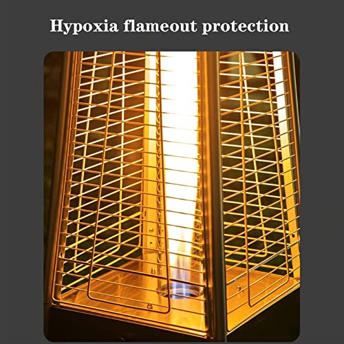 elektrische ventilatorkachel 92 inch hoge patio -verwarmer met dekking, 44.000 BTU Buitenvlamtorenverwarming, draagbare propaanverwarming met wielen, meerdere waarborgen elektrische radiatoren - Afbeelding 4