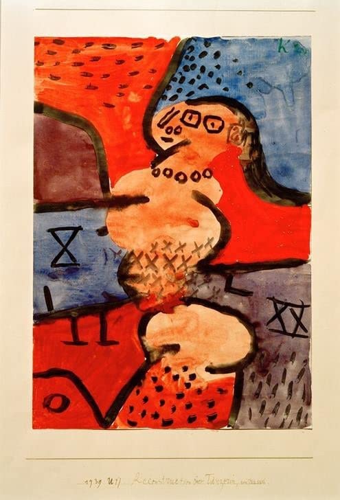 Art mural Paul Klee pour habiller un mur vide de chambre grand tableau vintage 60x90cm