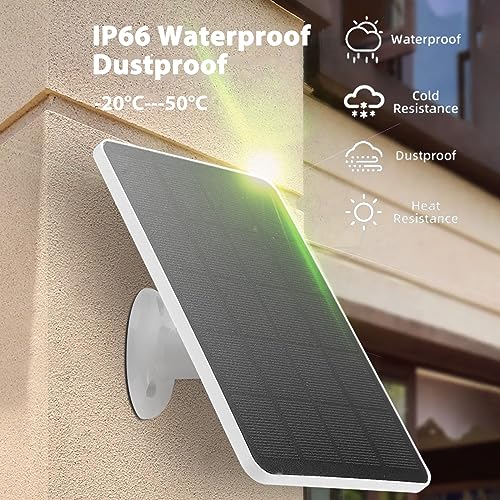 Image of 4-Pack Solar Panel Camera Charger Fit for eufyCam, eufyCam E eufyCam 2 eufyCam 2 Pro, eufyCam 2C, eufyCam 2C Pro, SoloCam (E20 /E40 /L20 /L40 /S40), or 4G LTE Starlight Camera Micro USB Type-C 10FT Cable