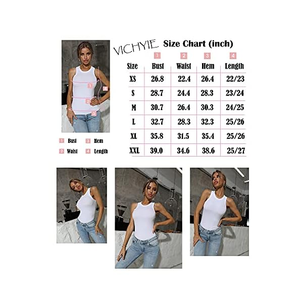 VICHYIE-Women-Tank-Tops-Summer-Sleeveless-Basic-Cami-Top-Shirt-Slim-Knit-Ribbed-Racerback-Blouses VICHYIE Summer Sleeveless Tank Tops Cami Basic Top for Women Shirt Ribbed Racerback Blouses Black M