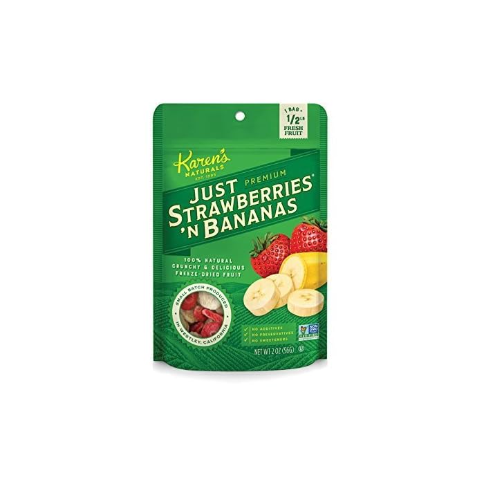 Buy Karen's Naturals Just Strawberries 'N Bananas, 2 Ounce Pouch, All Natural Freeze Dried Fruit