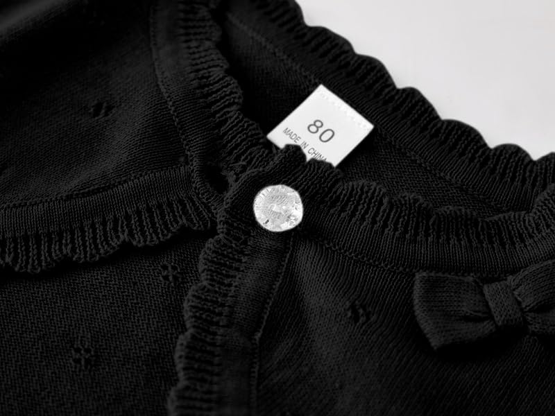 ASHER FASHION Little Girls Bolero Cardigan Long Sleeve Kids Cute Knitted Shrug Sweaters Dress Cover Up Cropped Tops3