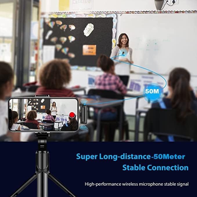 Image of BQYA 2.4 ghz Omnidirectional Lavalier Wireless mic Noise cancallation 50 Meter Range Plug & Play Rechargeable Microphone for Andriod /Type-c /iPhone /Laptop All USB Devices for YouTube etc