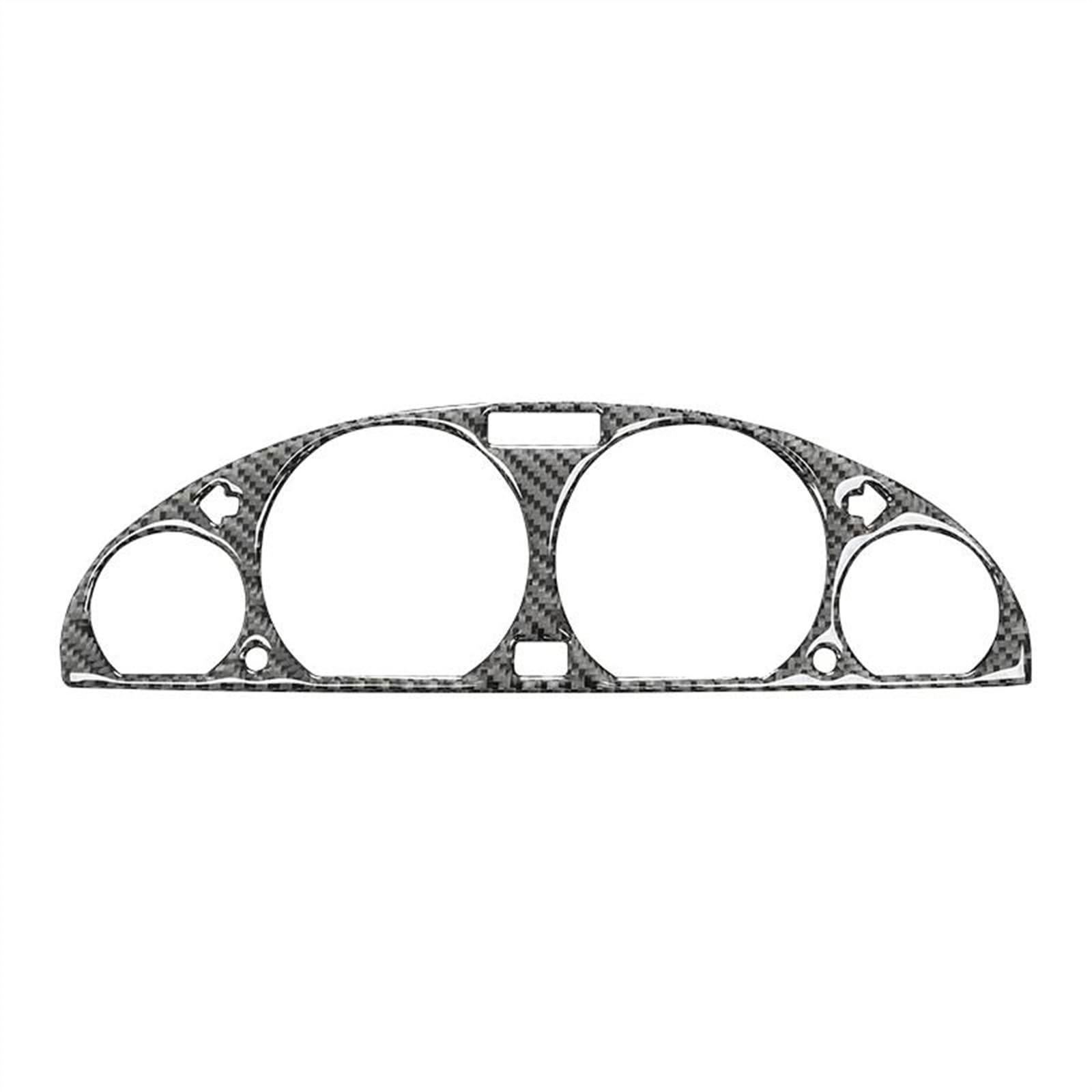 Yeskit Black Car Decoration Interior Accessory Speedometer Surround Decor Frame Trim Cover Stickers For 3 Series E46 M3 1999-2004(Black)