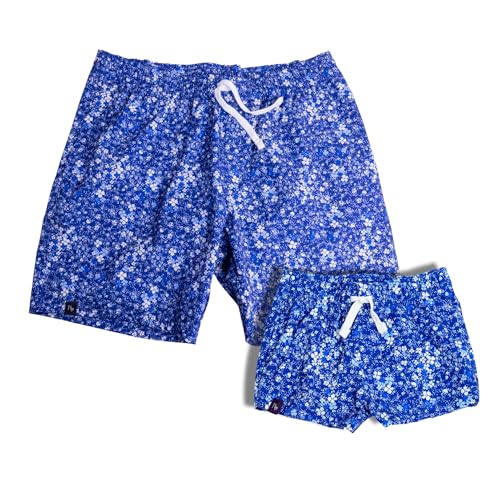 Deep Sea Floral Father Son Matching Swimsuits