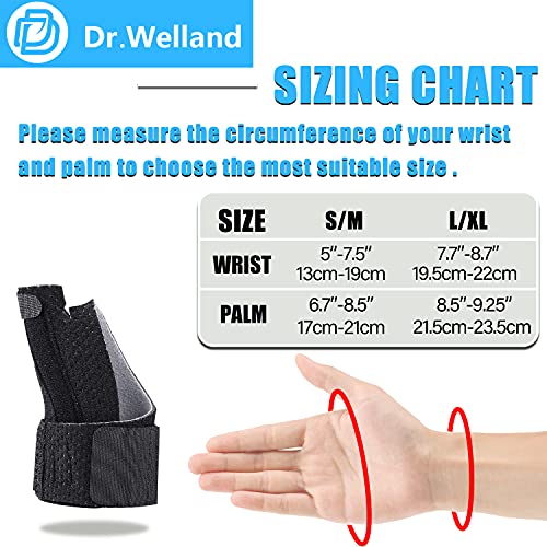 Dr.welland Reversible Thumb & Wrist Stabilizer Splint For Blackberry Thumb, Trigger Finger, Pain Relief, Arthritis, Tendonitis, Sprained And Carpal Tunnel Supporting, Lightweight And Breathable S/M #TOP4