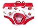 Suave Reutilizable Hembra Perro Temporada Pantalones Bragas Pañal Higiene Pantalones para Osito de peluche Chihuahua 4 Colores 4 Tamaños (XL, Fresas blancas)