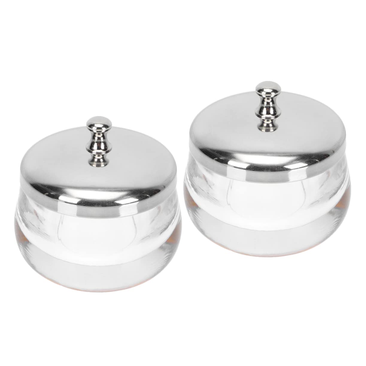 Beatifufu 2pcs Glass Nail Polish Storage Cups Manicure Tool Cleaning Containers for Women Small Nail Liquid Cup Creative Design