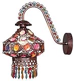 stile bohemien della parete di tiffany applique stile mediterraneo turco marocchino lampada da parete a mosaico per la casa camera da letto balcone disimpegno,un