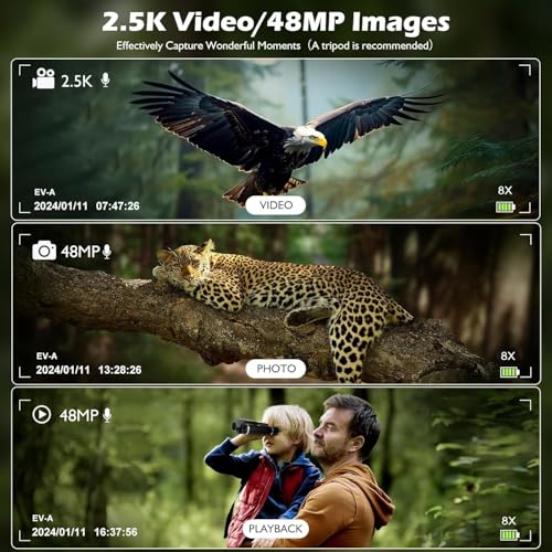 Binoculares digitales 12x32 HD con cámara integrada miniatura 5