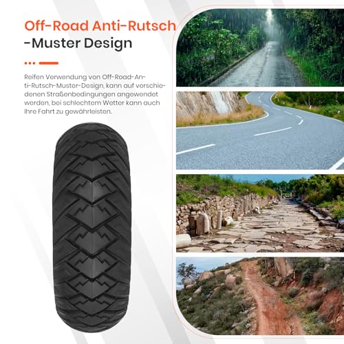 D8L Scooter Vollreifen 1 Stück 10 Zoll 10x2.7-6.5 Elektroroller Räder Ersatz 70/65-6.5 Reifen für Hover-1 Alpha Evercross Hiboy Kugoo M4 Pro Zero 10x Dualtron