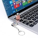 Adapter USB C na USB A 3.0 (2 sztuki), adapter typu C na USB 3.0 kompatybilny z MacBook Pro 2018/2017/2016, Samsung Galaxy Google Pixel Smartphone Tablet (srebrny + różowe złoto)