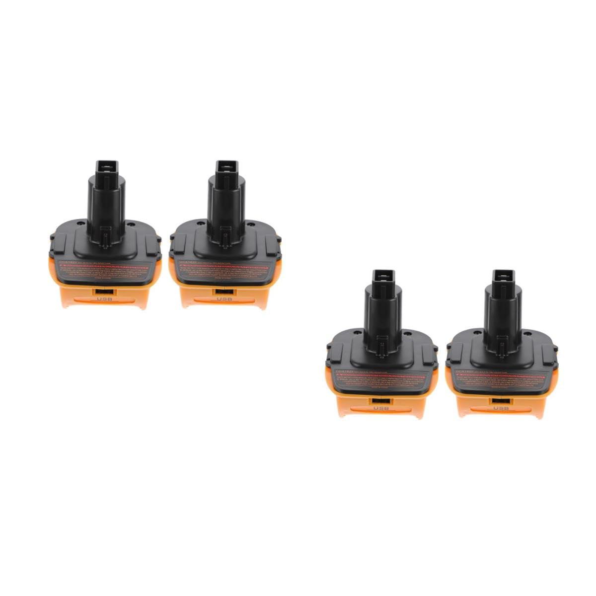 NUOBESTY 4 Set Adattatori Per Batteria Caricabatterie Per Auto Adattatore Per Caricabatterie Adattatori Alimentazione Doppia Batteria Ricambio Portatile Abs