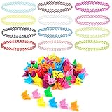 BodyJ4You 62PC Choker Necklace Butterfly Hair Clips Set Henna Tattoo Stretch Elastic Jewelry Teen...