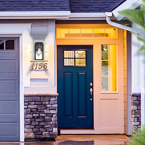 Micsiu Dusk To Dawn Sensor Outdoor Wall Light Fixture, Wall Mount Photocell Lantern 1-Light Exterior Sconces Wall Lighting For Front Porch, Patio In Textured Black Finish With Clear Glass( 1 Pack) #TOP6