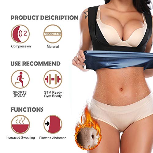 AstroFlight Débardeur de Sudation Homme Femme en Néoprène pour la Perte de Poids Body Shaper Sport Musculation, Sweat Sauna Vest Workout Waist Trainer Body Shaper Slimming, (S-3XL) Women-S/M