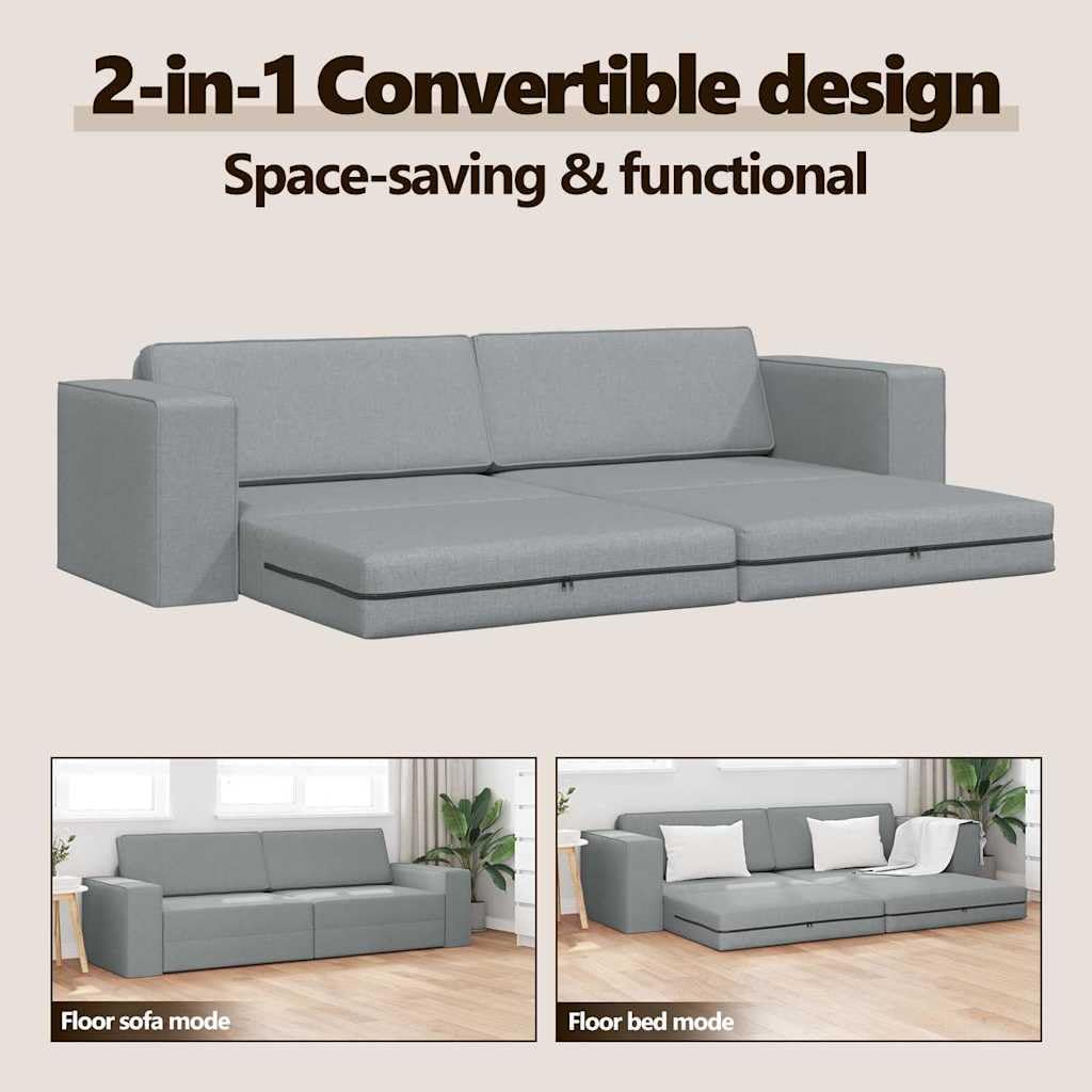 Canapé Convertible VidaXL 4 Places – Gris – Occasion