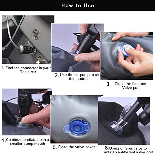 LoveTesla Universal SUV Air Mattress,Car Travel Inflatable Mattress for Tesla Model S Model X 5 Seats, Air Bed Cushion for Camping Outdoor Home