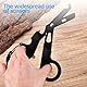TISCH Medical Scissors, Bent Matte Titanium-Coated Stainless Steel Bandage Scissors for Doctor or Nurse, Emergency Room or Outdoor Camp (19cm) (Black)