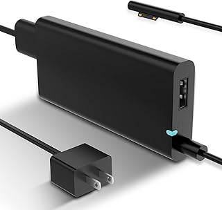 Surface Pro Charger for Microsoft Surface Pro 9, 8, 7+, 7, 6, 5, 4, 3, X, 65W Windows Surface Laptop 5, 4, 3, 2, 1, Studio, Power Cord for Surface Book 2, 1, Power Supply Surface Go 3, 2, 1