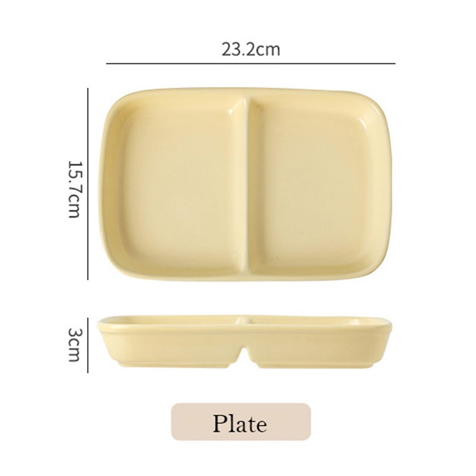 Assiette divisée + Bol à soupe + Cuillère | Assiette à dîner en céramique à 3 compartiments, assiettes de contrôle des portions for plats de dîner for adultes, lavable au lave-vaisselle ( Color : Whit