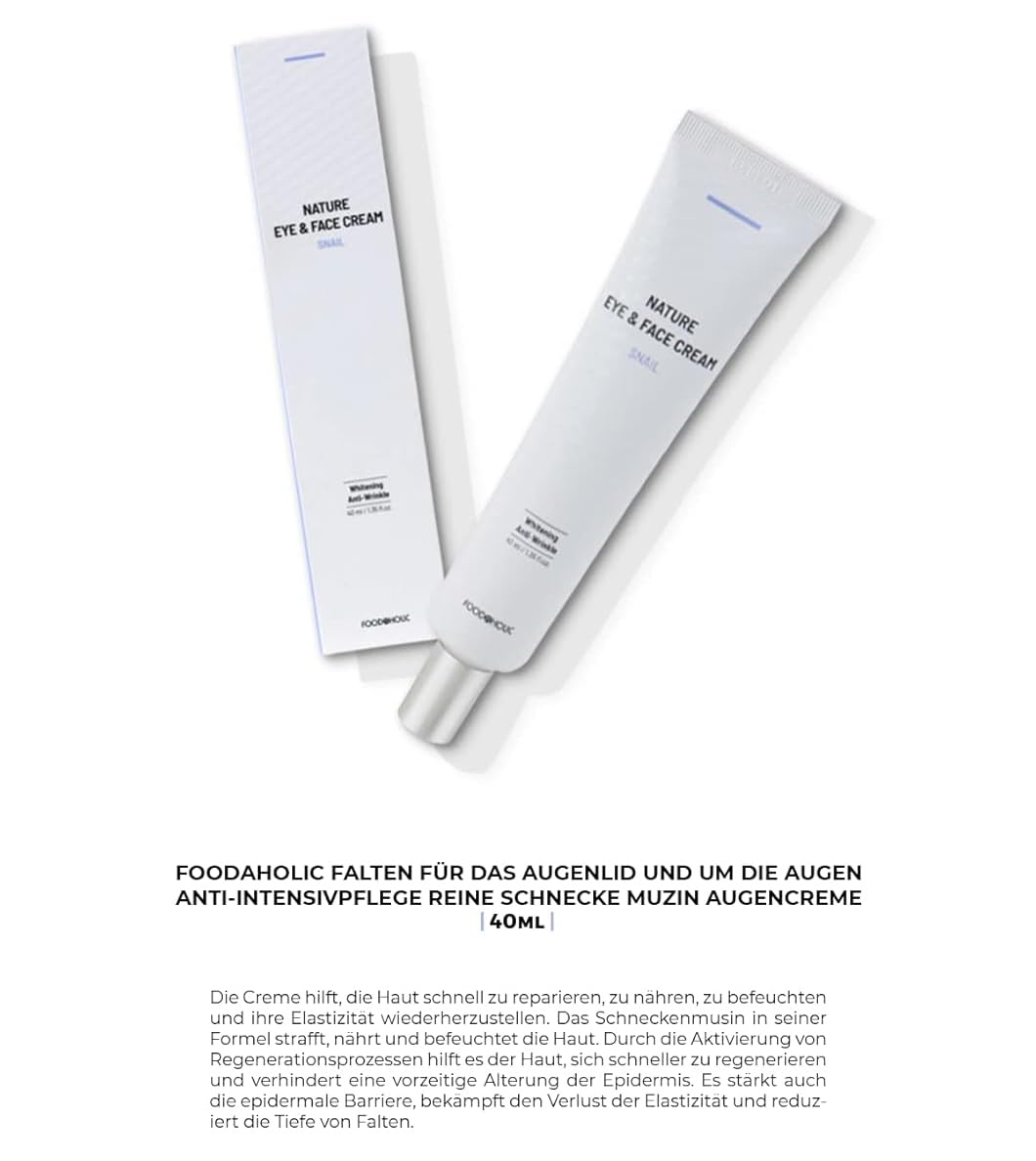 3W Clinic Foodaholic Nature Snail Eye & Face Cream 40ml x 1EA/ANTI-AGING,WRINKLE/Korea-Beauty/Korea Made