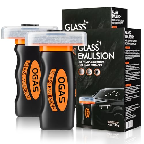 Clussbin Glass Emulsion Cleaner Car Oil Film Cleaner Handle Oil Film Remover&Windshield Cleaner For Cars Window Glass Emulsion Crystal Clear View