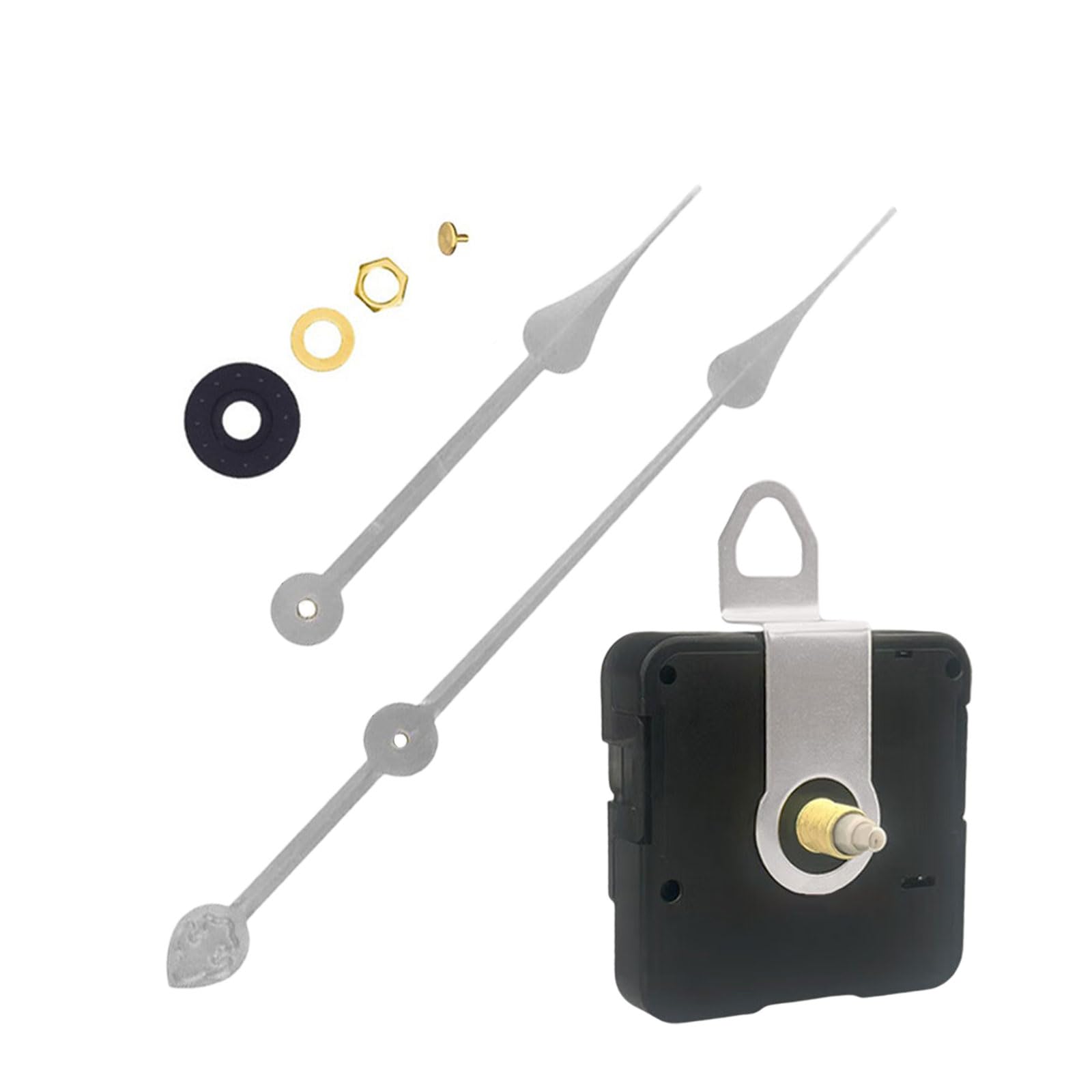 Woedpez Quiet Clock Motor Kits with Metal Hands for Wall Repair and Mechanism Replacement Quartzs Movements