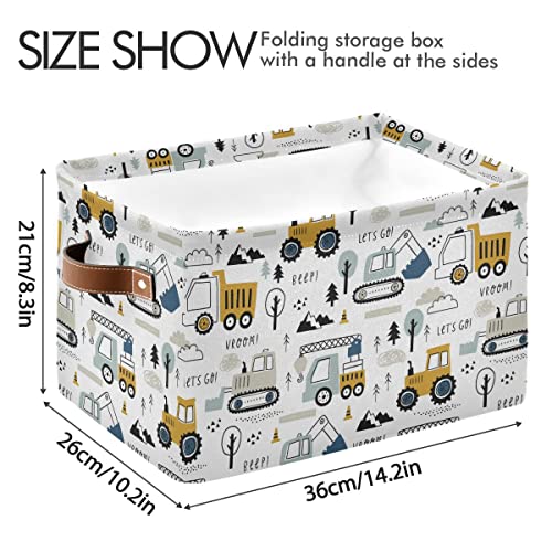 Wamika G304152634 Excavator Truck Toy Storage Basket Fabric Kitchen Baskets Cars Boys Toys Open Home Storage Bins Boxes Foldable Organizer Bag thumb #3