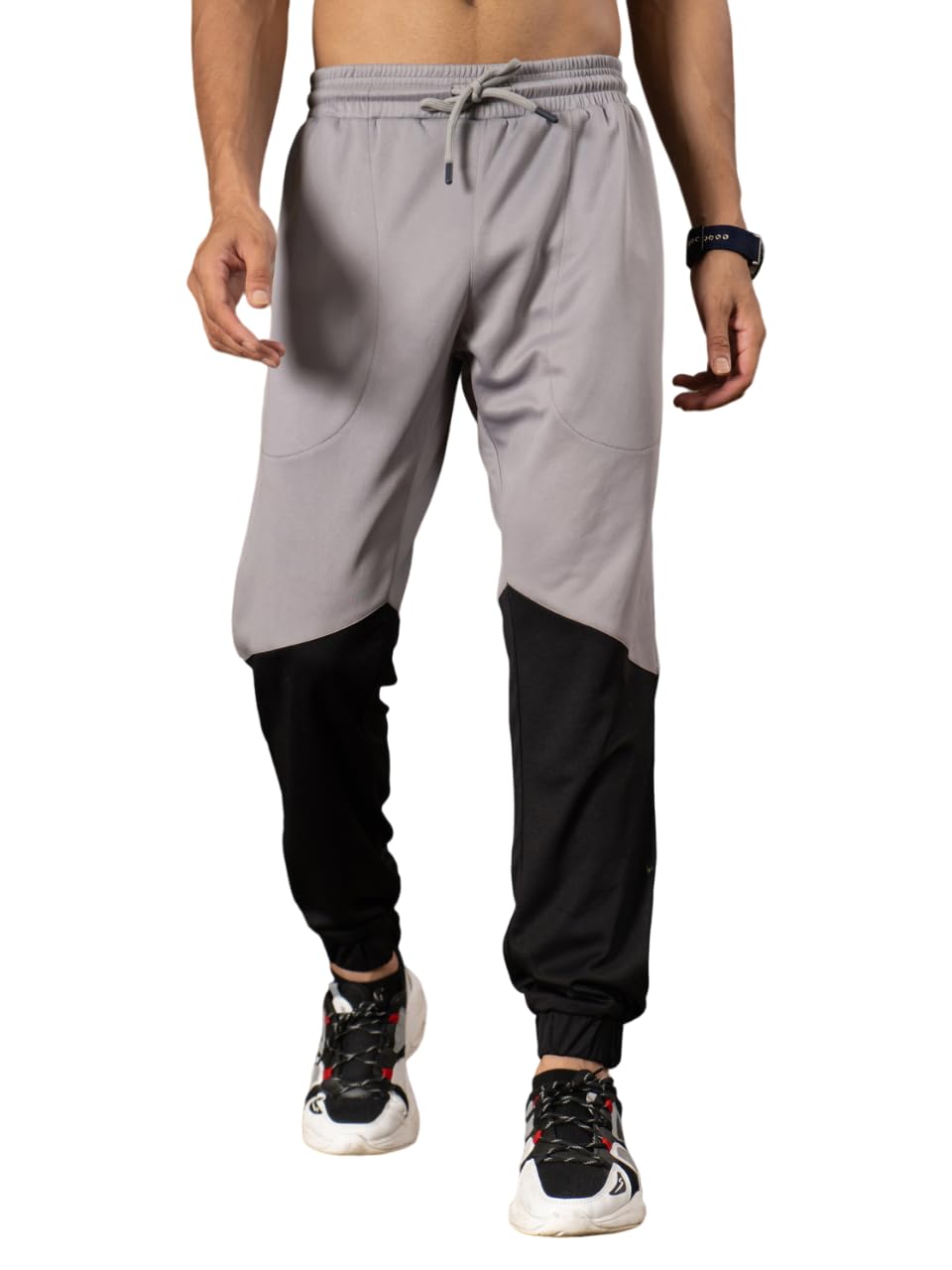 FitMonkey Sports Regular Solid Cut & Sew Joggers for Men |Quick Dry Technology |Ergonomically Designed for Best Comfor |Draw Chords with Zipper Pocket