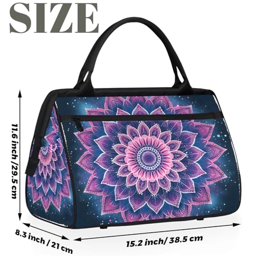 Overnight Weekender Bag for Women Men Ethnic Mandala Complex Waterproof Carry On Travel Duffel Bags with Zipper Lightweight Sports Gym Bag Luggage Workout Handle Bags for Traveling Yoga Camping2
