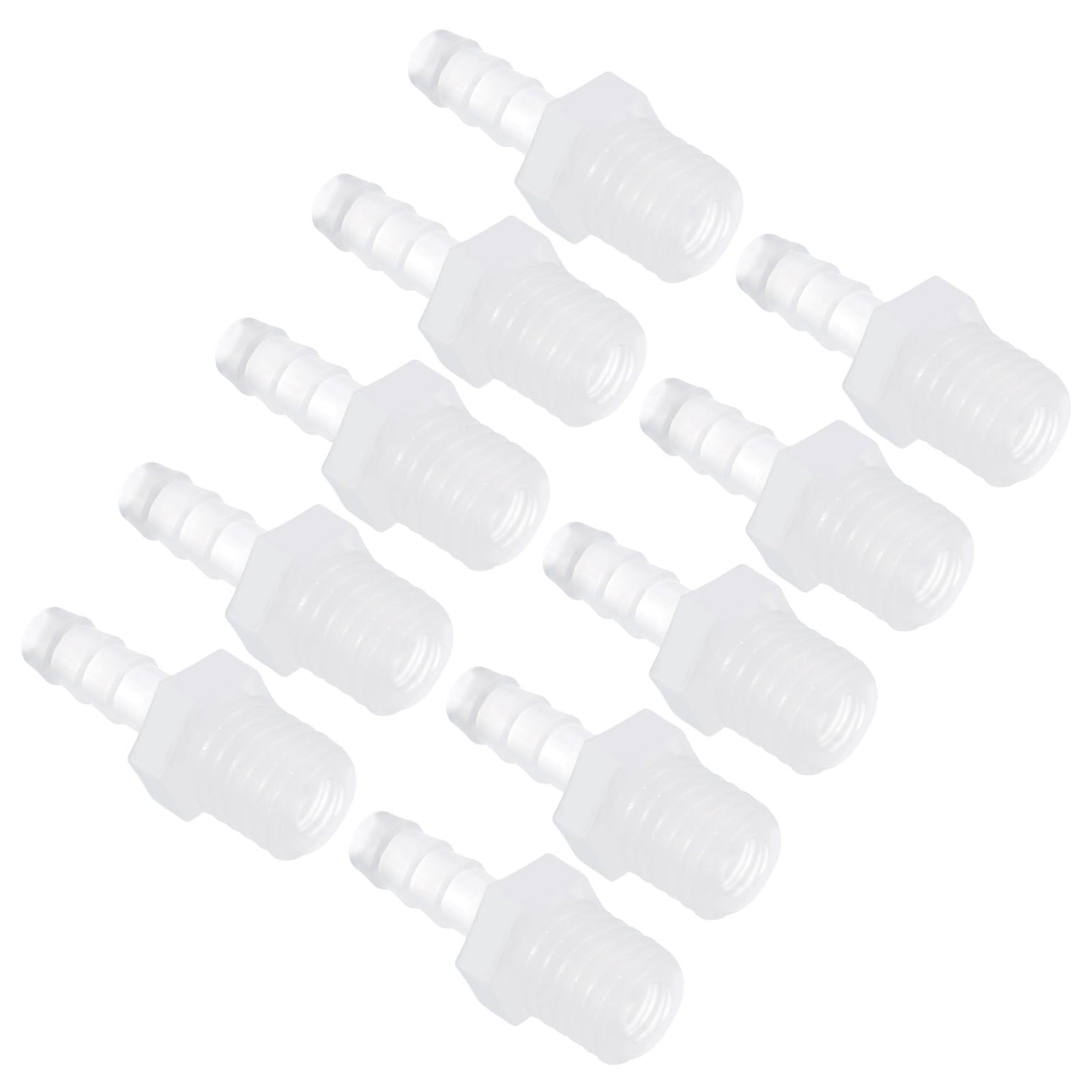 Kozelo Pack of 10 Plastic Hose Barb Fittings 8.1mm Hose Barb to M12mm NPT Male Fittings — image 1