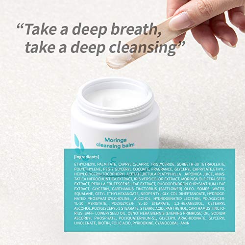 Enature Moringa Cleansing Balm 75g / 2.6 oz, smooth & strong cleansing balm, Animal ingredients free, Paraben-free