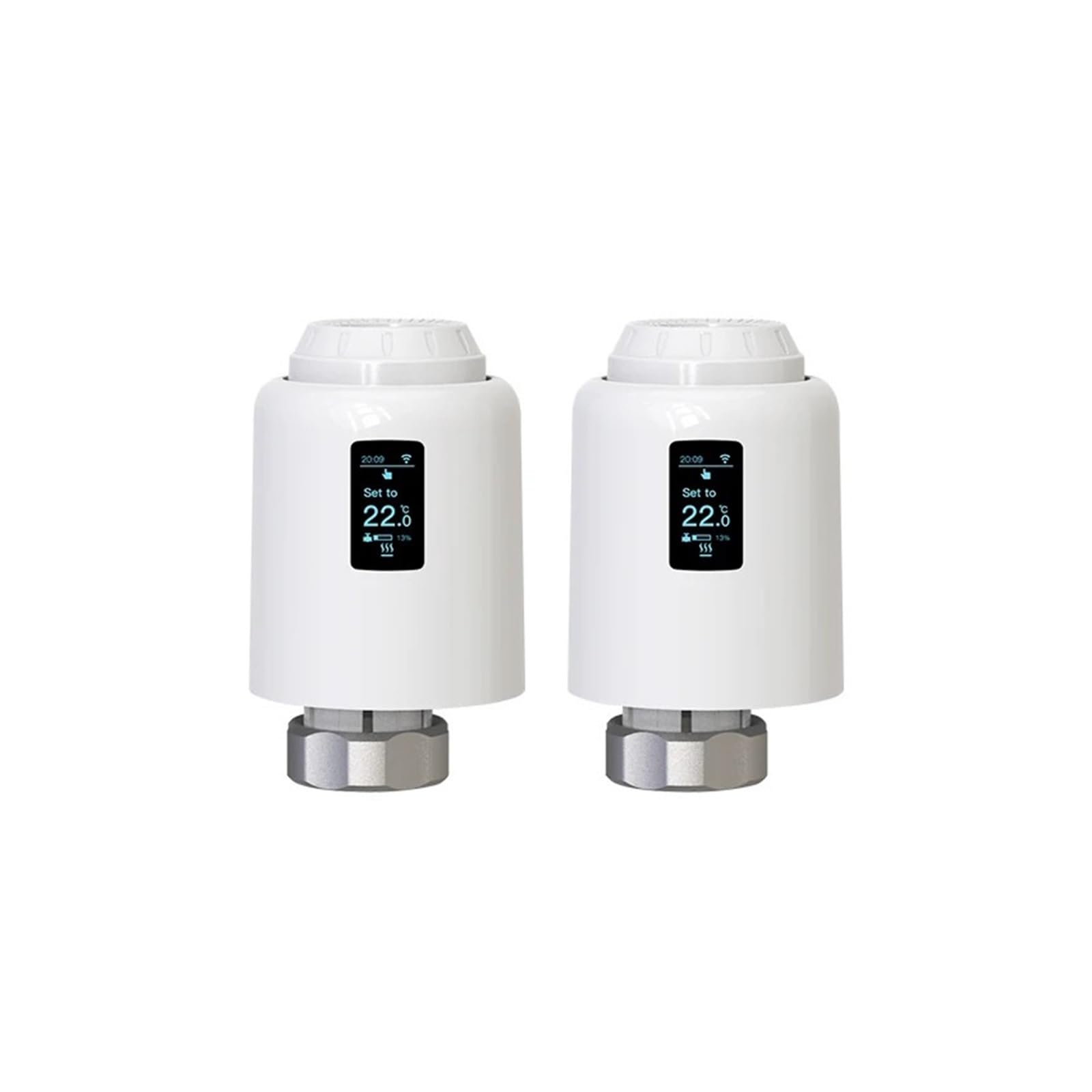 Termostato Inteligente, Termostato WiFi, Cabezal termostático Inteligente, actuador de válvula de radiador, Controlador de Temperatura de calefacción for el hogar.,Digital programable(2PCS)