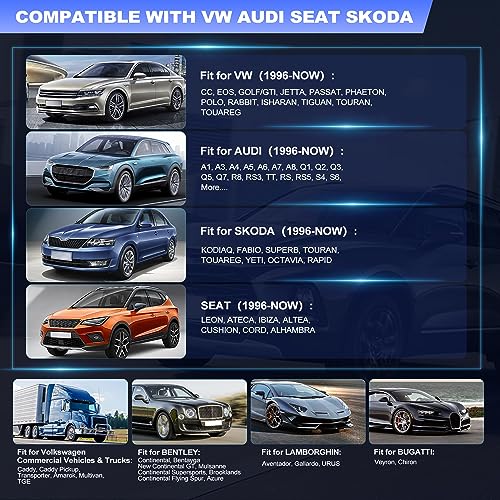 AUTOPHIX OBD2 Diagnostic Tool Fit for VW Audi Skoda Seat with Engine Airbag Transmission ABS Erase Error Code Reader Throttle Adaptation Brake Pad Reset