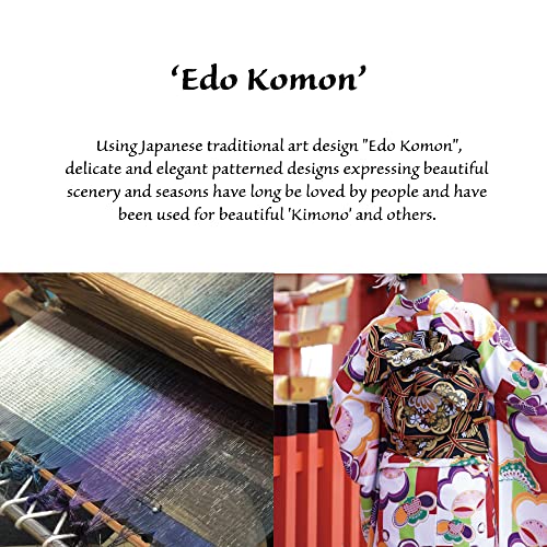 Cute Women's Cash Wallet [ Made in Japan ] Traditional Edo Komon Design (Cash Envelop Wallet) (Modern plum blossom (pink))2