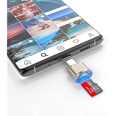 Type C Micro SD Card Reader USB C to Micro SD Card Adapter with USB 3.1 Super Speed Portable OTG Memory Card Reader Support TF/Micro SD/Micro SDXC/Micro SDHC Card for Window, Mac OS X, Android Phone Cover