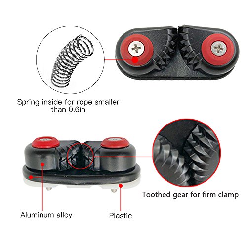 DECDEAL 2 PCS Kayak Cam Cleat Canoa Barco Barco À Vela Canoas de Alumínio Bote Clut Fast Entry Kayak