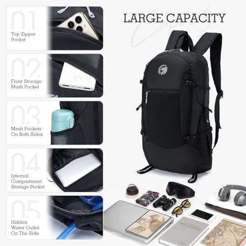 BAGROUPS Buitensport Dagrugzak Reizen Zak 14L Heren Dames Waterdichte Trekkingrugzak Reisrugzak met Reflecterende Strepen, Voor Outdoor sport Klimmen, Kamperen, Toeren - Afbeelding 3